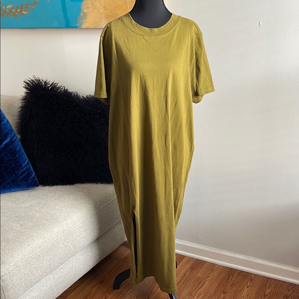ASOS Olive Green Maxi T-Shirt Dress